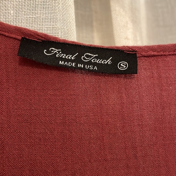 Final Touch Short Sleeve with Button Detail - Picture 2 of 3